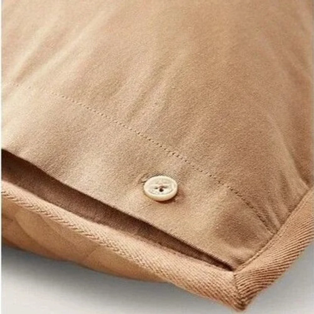 Ralph Lauren Cromwell Modern Equestrian Quilted Euro Sham‎ Camel Old Money NEW